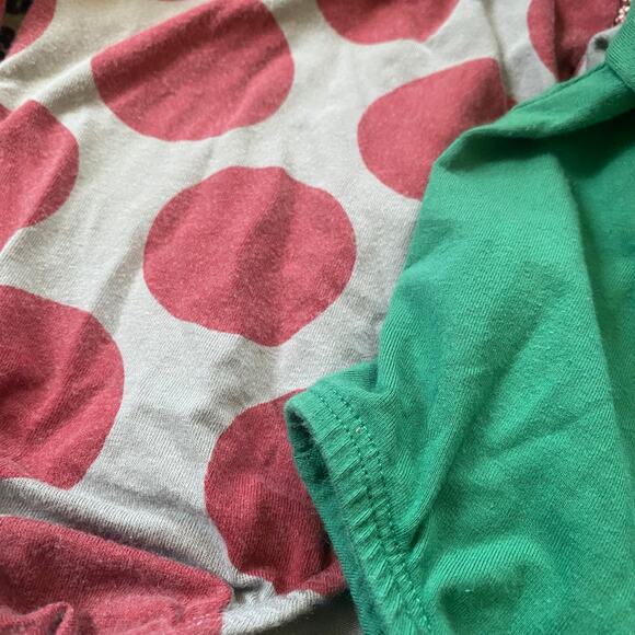 This Tribe Of Three Baby 2P Ruffled Green Polka Dot One Piece Bodysuits 24M - Picture 4 of 7